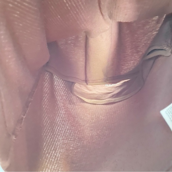 Old Navy Ribbed Brown Sleeveless Halter Top with Built-in Shelf Bra Size XL - Picture 6 of 9